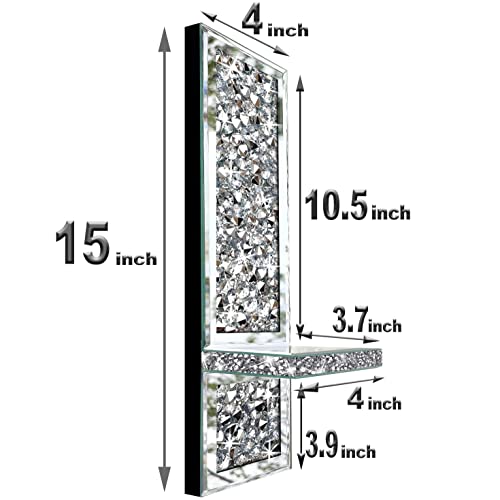 Set of 2 Crystal Crush Diamond Candle Sconces (2 Count)