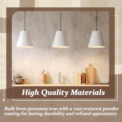 4 Pcs White Cone Industrial Replacement Lamp Shades (4 Count)