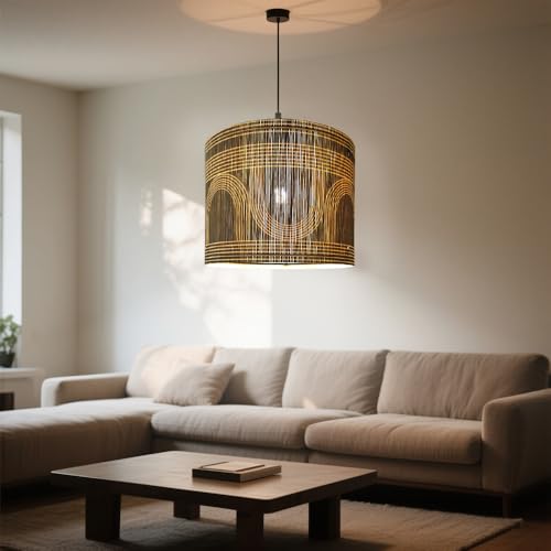 Modern lamp Shade Bamboo Material Art Deco 11.8 * 9.05Inch