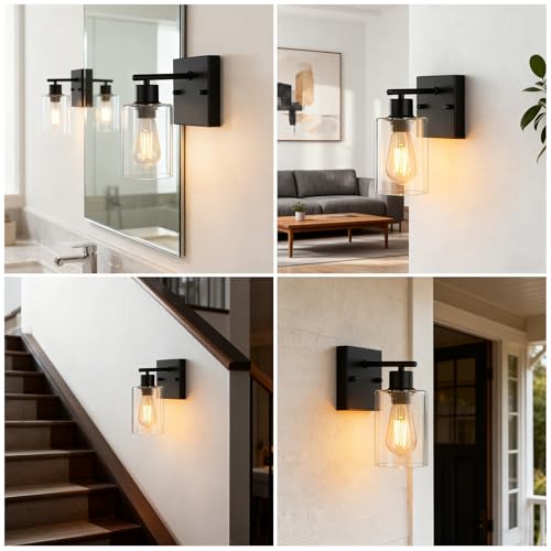 2 Pack Wall Sconces for Bathroom (2 Count)