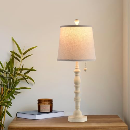 Modern Farmhouse Table Lamp Bedside Reading Lamps Living Room End Tables Set Lamps for Night Stands Bedroom Night Lamp