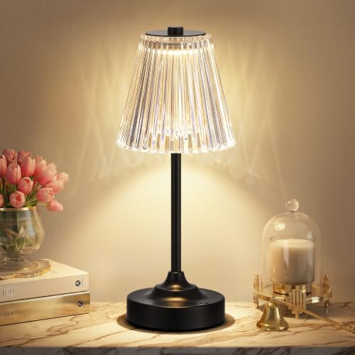 Black Cordless Rechargeable Table Lamp