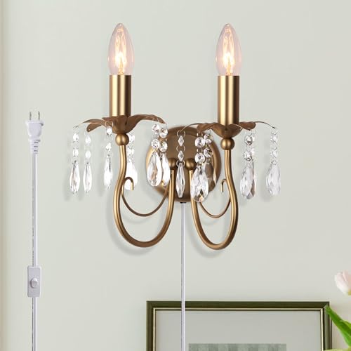 Plug in Crystal Wall Sconces