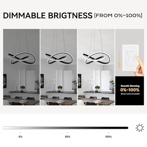 Modern LED Pendant Light with Irregular Ring Lights