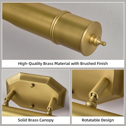 Brass Vintage Picture Light Hardwired
