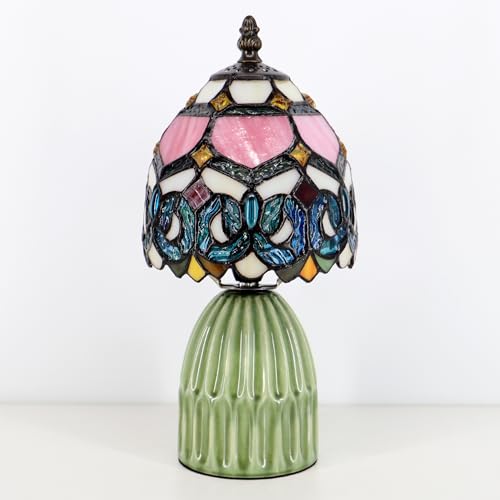 Tiffany Stained Glass Mushroom Table Lamp 12.5 Inch