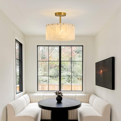 Modern Alabaster Ceiling Light