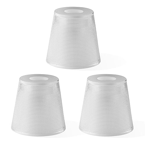 Plaid Clear Glass Shade (3 Count)