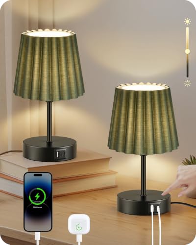 Small Bedside Table Lamps Set of 2 (2 Count)