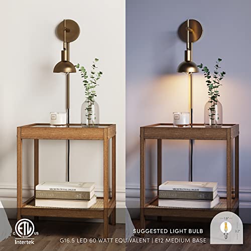 Tamlin Vintage Brass Wall Light Fixture