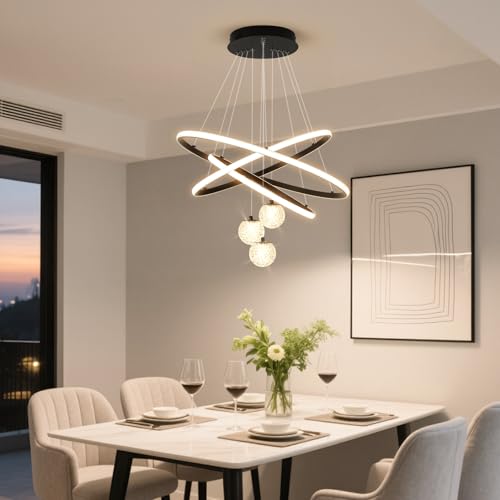 LED Modern 3 Ring Chandelier