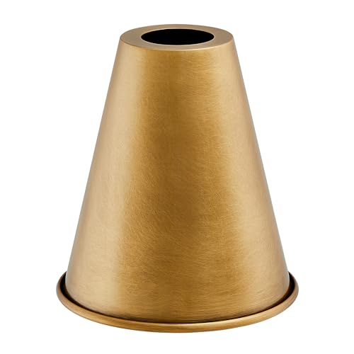 21603-31,Replacement Cone Metal Shade for Pendant Light,Burnished Brass,6"W x 6-1/2"H,Center Hole 1-5/8"