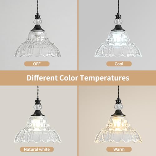 1 Piece Chandelier in Matte Black Finish with Flower (1-Light / Black)