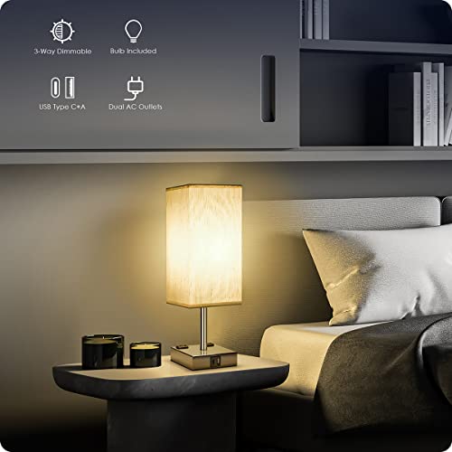 Bedside Lamp with USB Ports