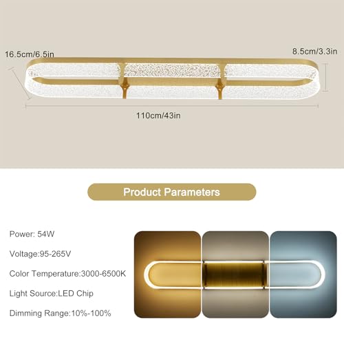43 inch Modern LED Ceiling Light Fixture