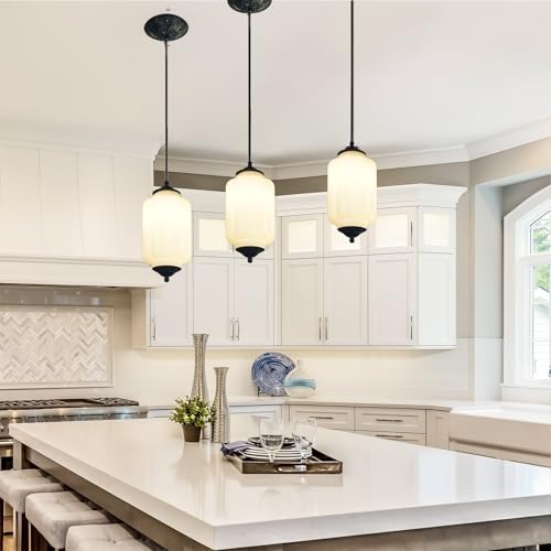 Vintage Milk Glass Pendant Lights Kitchen
