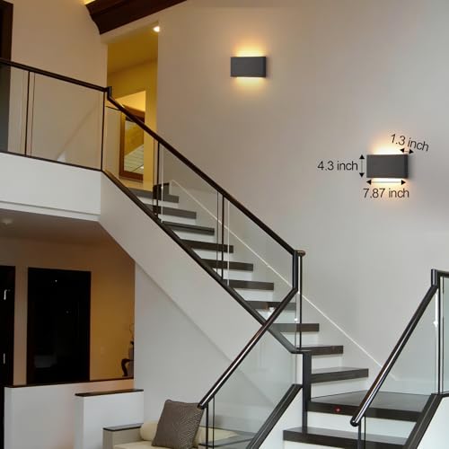 Black Wood wall sconces Lights Indoor for Living Room
