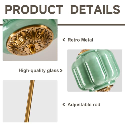 Semi Flush Mount Ceiling Light (Green 9")