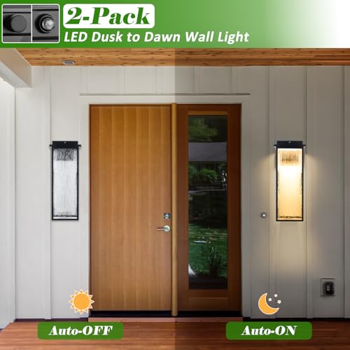 20" Extra Large Dusk to Dawn LED Outdoor Wall Lights 2 Pack (2 Count)