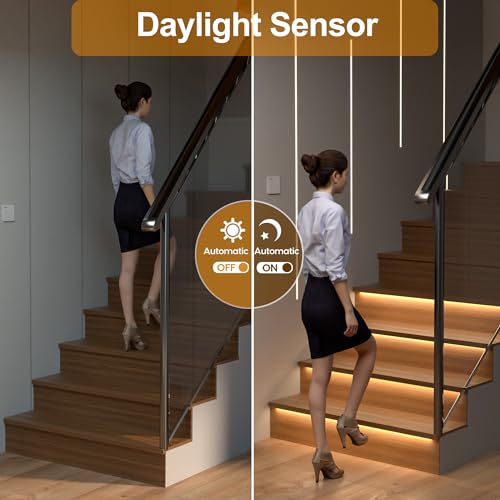 Motion Sensor with Daylight Sensor LED Stair Light Kit KMG (12 Count)
