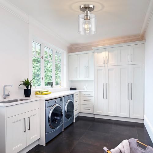 Brushed Nickel Semi Flush Mount Ceiling Light