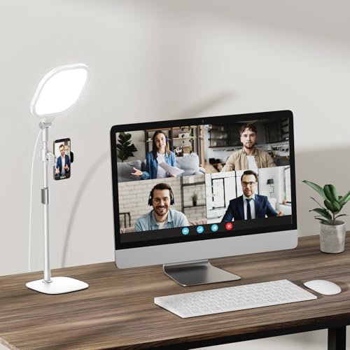 Desk Ring Light with Stand for Computer
