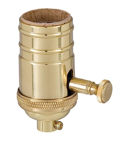 Edison Size Full Dimmer Socket in Brass