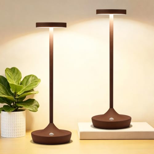 2 Pack Rechargeable Cordless Table Lamps 6000mAh LED Battery Table Light