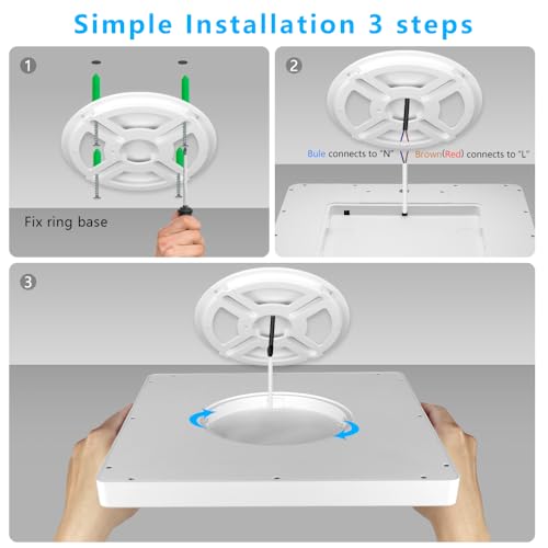 12Inch 24W Square LED Flush Mount Ceiling Light