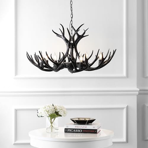Eldora 8 Light Resin Antler Chandelier 36"