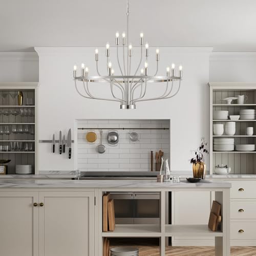 39.4" Brushed Nickel Chandelier