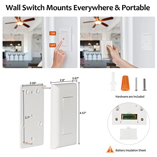 Wireless Light Switch Kit with Receiver