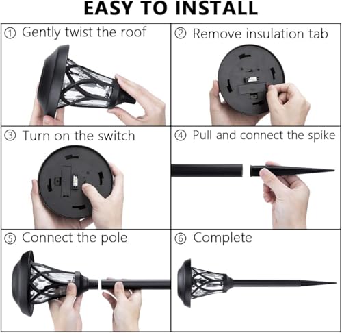 Solar Pathway Lights Outdoor (6 Count)