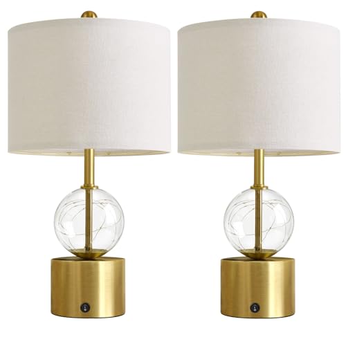 20.5" Small Bedside Table Lamps for Bedroom Nightstands (2 Count)