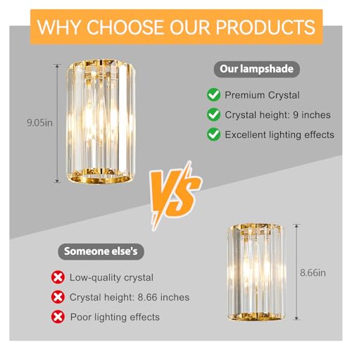 Gold Pendant Lighting Modern Pendant Light Mini Crystal Chandeliers Adjustable Pendant Light Fixture for Kitchen Island Dinning Room Corridor Bedroom