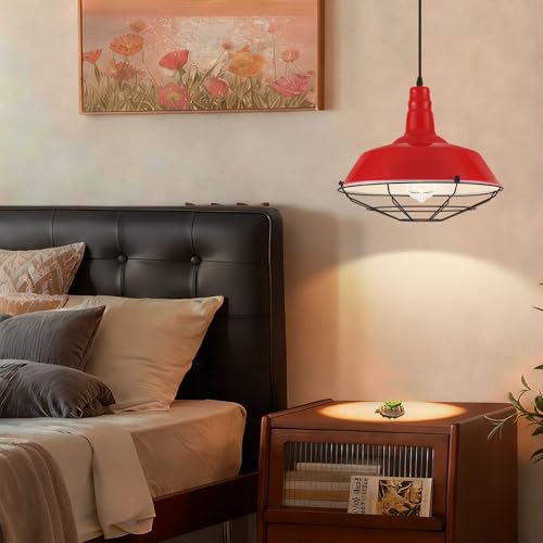 Red Oversize Pendant Light