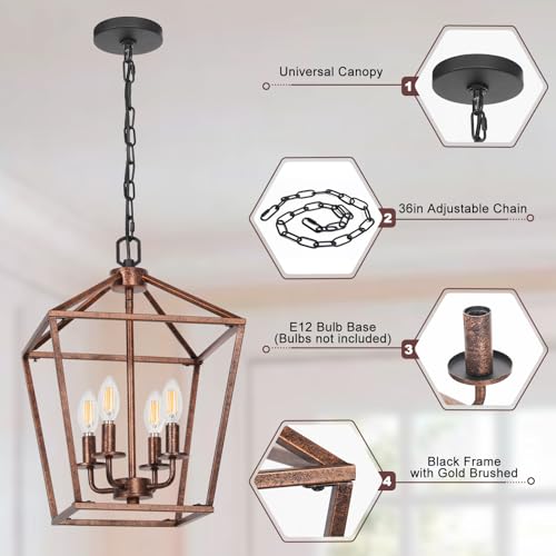 4 Light Rustic Chandelier