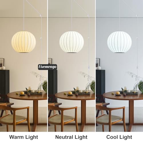 11.8in Plug in Hanging Lamp Small Lantern (Plug in White Round / 11.8in)
