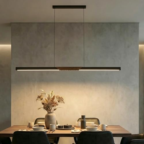 94″ Black Linear Pendant Light
