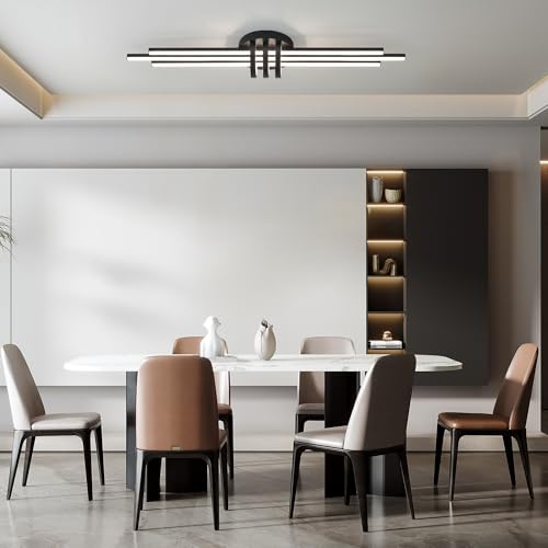 39In Modern Dimmable Linear LED Ceiling Light with Remote