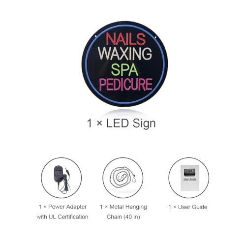 Nails Waxing Spa Pedicure Neon Sign