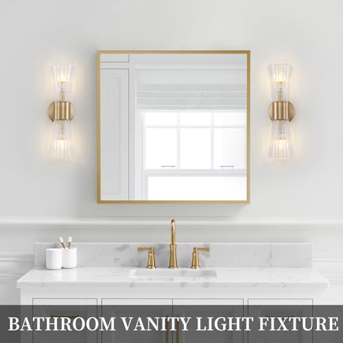 Mid Century Modern Wall Lights with Crystal Glass Shade