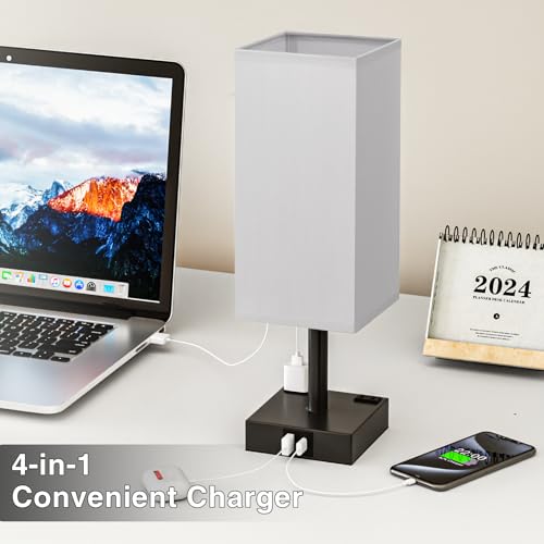 Grey Touch Table Lamp for Bedroom