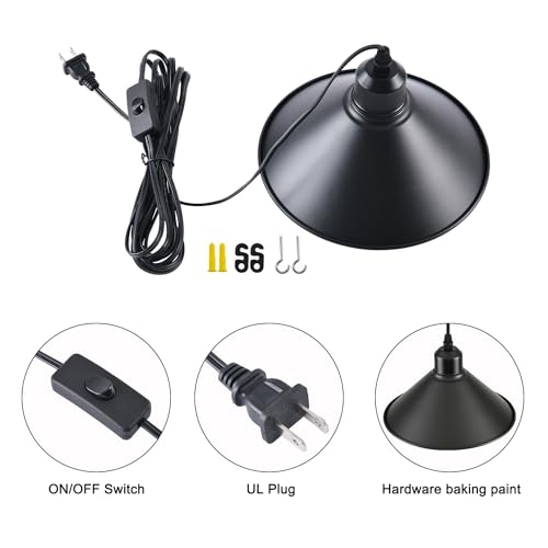 Black Plug in Pendant Light (2 Count)