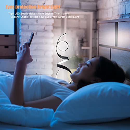 20W 3 Colors Remote Control Dimmable LED Art Table Lamp 21.4 Inch with Touch Switch for Living Room