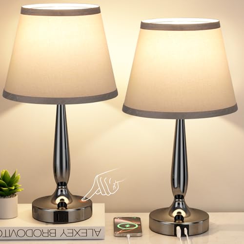 Touch Table Lamp for Bedroom Set (2 Count)