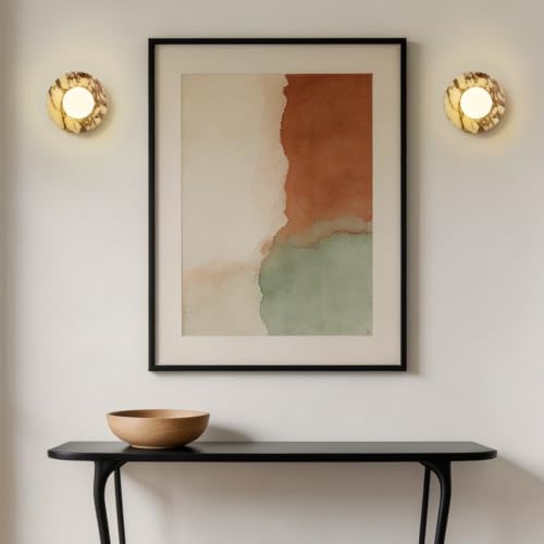 7.9 inch Natural Marble Wall Sconce
