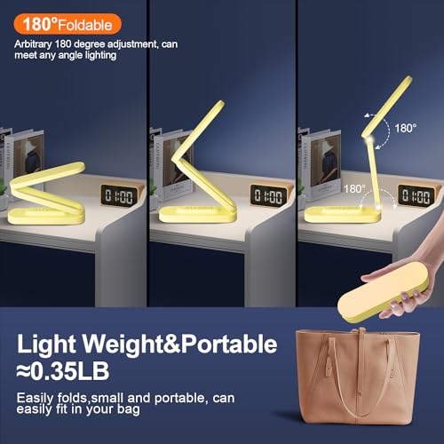 LED Desk Lamp for Office Home & Battery Operated Lamp Rechargeable Lamp Foldable & Portable Light