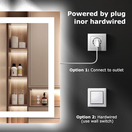 24"X30" LED Bathroom Mirror with Lights