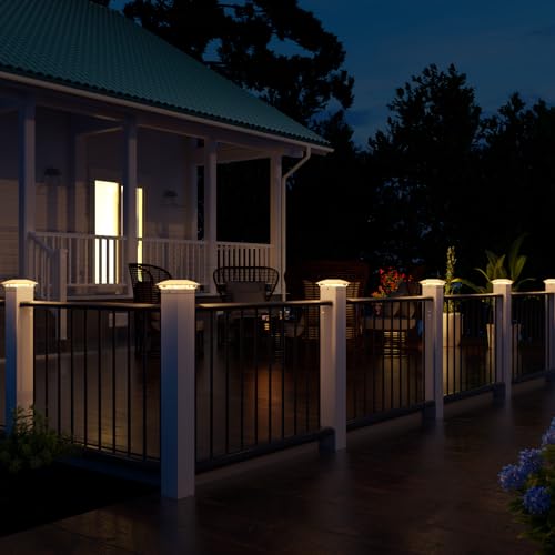 White Solar Post Cap Lights (12 Count)